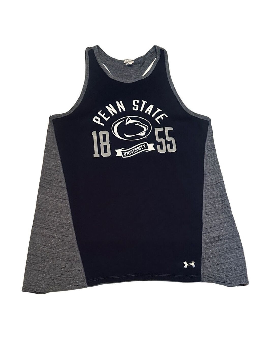 Under Armour Penn State Tank Top Navy Gray Small